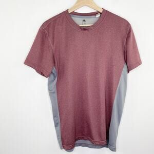 Adidas Purple Grey Colorblock Short Sleeve T-Shirt Men's Size Medium M